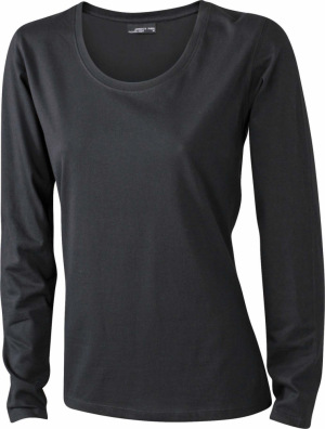 James & Nicholson - Ladies' Shirt Long-Sleeved Medium (Black)
