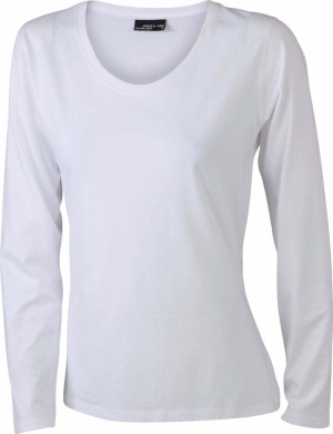 James & Nicholson - Ladies' Shirt Long-Sleeved Medium (White)