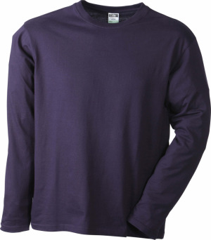 James & Nicholson - Men's Long-Sleeved Medium (Aubergine)