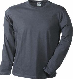 James & Nicholson - Men's Long-Sleeved Medium (Graphite)