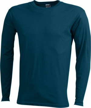 James & Nicholson - Men's Long-Sleeved Medium (Petrol)