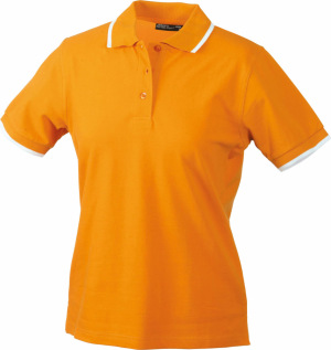 James & Nicholson - Ladies' Polo Tipping (orange/white)