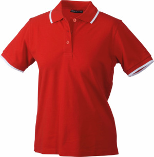 James & Nicholson - Ladies' Polo Tipping (red/white)