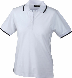 James & Nicholson - Ladies' Polo Tipping (white/navy)