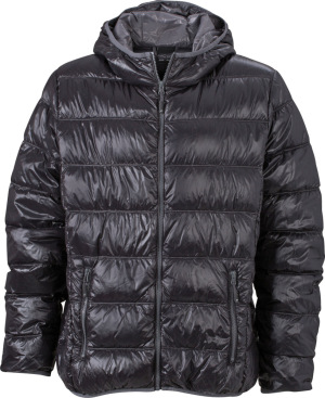 James & Nicholson - Men´s Down Jacket (Black/Grey)