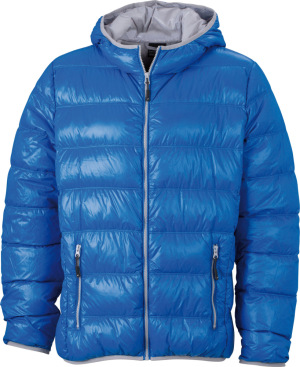 James & Nicholson - Men´s Down Jacket (Blue/Silver (Solid))