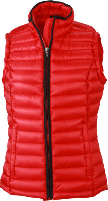 James & Nicholson - Ladies' Quilted Down Vest (red/black)