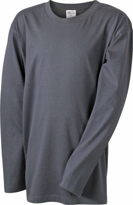 James & Nicholson - Junior Shirt Long-Sleeved Medium (Graphite)