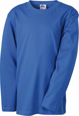 James & Nicholson - Junior Shirt Long-Sleeved Medium (Royal)