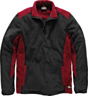 Dickies - Two Tone Micro Fleece Zip (Black/Red)