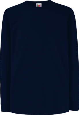 Fruit of the Loom - Kids Long Sleeve Valueweight T (Deep Navy)
