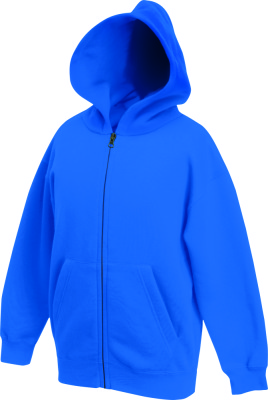 Fruit of the Loom - Kids Hooded Sweat-Jacket (Royal Blue)