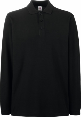 Fruit of the Loom - Premium Long Sleeve Polo (Black)