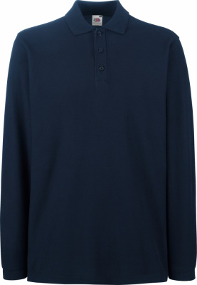 Fruit of the Loom - Premium Long Sleeve Polo (Deep Navy)