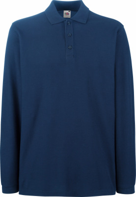 Fruit of the Loom - Premium Long Sleeve Polo (Navy)