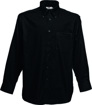 Fruit of the Loom - Men´s Long Sleeve Oxford Shirt (Black)