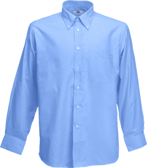 Fruit of the Loom - Men´s Long Sleeve Oxford Shirt (Oxford Blue)