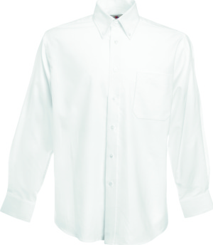 Fruit of the Loom - Men´s Long Sleeve Oxford Shirt (White)