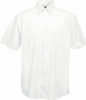 Fruit of the Loom - Men´s Short Sleeve Poplin Shirt (White)