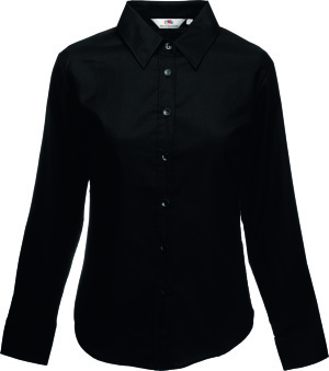 Fruit of the Loom - Lady-Fit Long Sleeve Oxford Blouse (Black)
