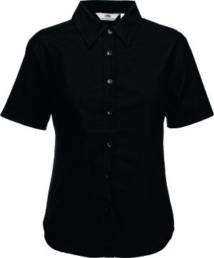 Fruit of the Loom - Lady-Fit Short Sleeve Oxford Blouse (Black)