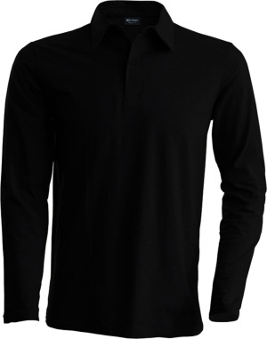 Kariban - Herren Langarm Pique Polo (Black)