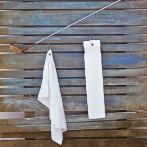 Kariban - Golf Towel with Side Hook (White)
