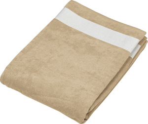 Kariban - Velour Beach Towel (Beige/White)