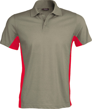 Kariban - Flag Polo (Light Grey (Solid)/Red)