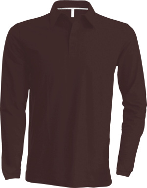 Kariban - Men´s Longsleeve Piqué Polo Shirt (Chocolate)
