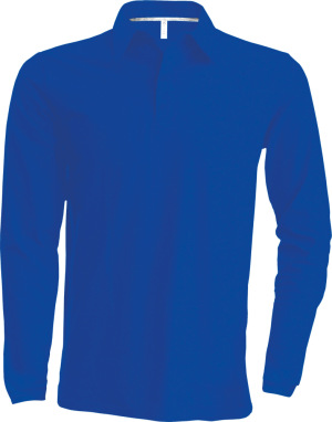 Kariban - Herren Langarm Pique Polo (Light Royal Blue)