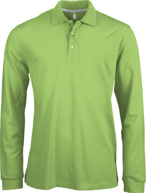 Kariban - Herren Langarm Pique Polo (Lime)