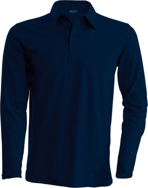 Kariban - Herren Langarm Pique Polo (Navy)