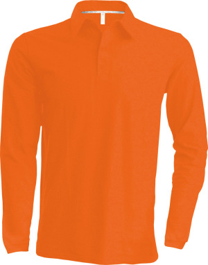 Kariban - Herren Langarm Pique Polo (Orange)