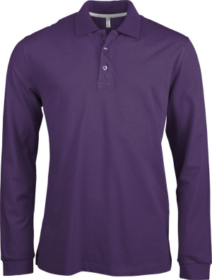 Kariban - Férfi hosszú ujjú piké póló (Purple)