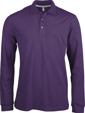 Kariban - Herren Langarm Pique Polo (Purple)