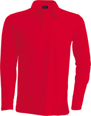 Kariban - Herren Langarm Pique Polo (Red)