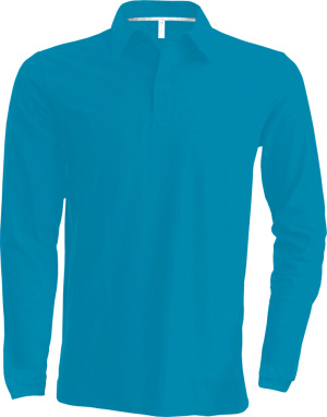 Kariban - Herren Langarm Pique Polo (Tropical Blue)