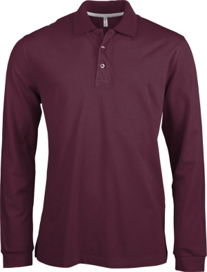 Kariban - Men´s Longsleeve Piqué Polo Shirt (Wine)