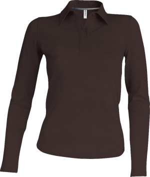 Kariban - Damen Langarm Pique Polo (Chocolate)