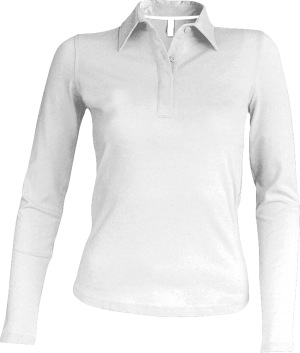 Kariban - Damen Langarm Pique Polo (White)