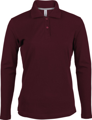 Kariban - Damen Langarm Pique Polo (Wine)