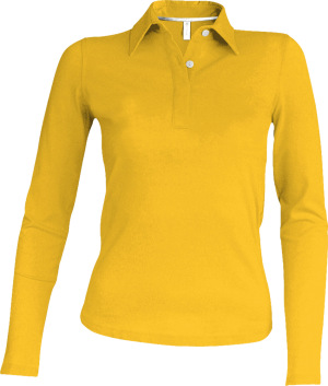 Kariban - Damen Langarm Pique Polo (Yellow)