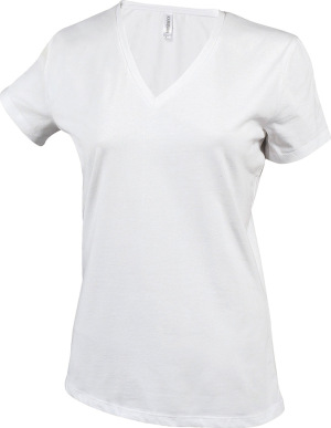 Kariban - Electra Damen T-Shirt mit V-Ausschnitt (White)