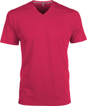 Men ́s Short Sleeve V-Neck T-Shirt (Fuchsia) for embroidery and ...