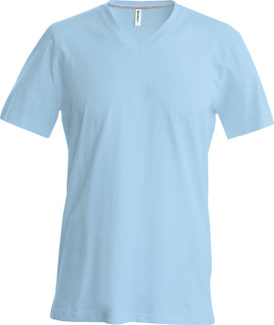 Kariban - Herren Kurzarm T-Shirt mit V-Ausschnitt (Sky Blue)