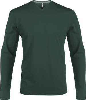 Kariban - Herren Langarm T-Shirt mit V-Ausschnitt (Forest Green)