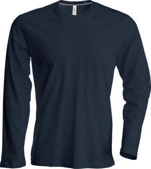 Kariban - Herren Langarm Rundhals T-Shirt (Dark Grey (Solid))