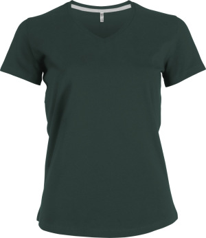 Kariban - Ladies Short Sleeve V-Neck T-Shirt (Forest Green)