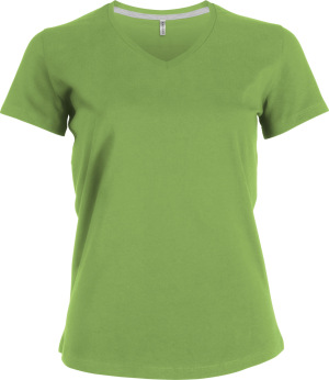 Kariban - Ladies Short Sleeve V-Neck T-Shirt (Lime)